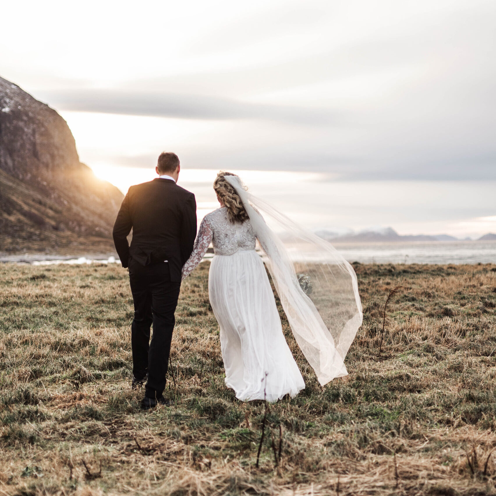 bryllup alnes solnedgang foto ålesund sunnmøre